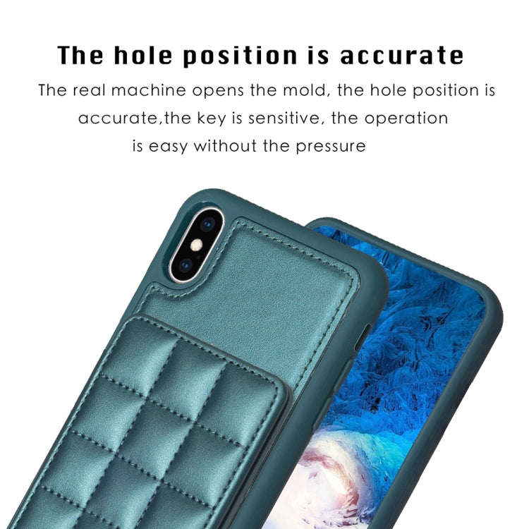Grid Card Slot Holder Phone Case, For iPhone XS Max, For iPhone 8 Plus / 7 Plus