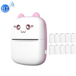 C9 미니 블루투스 무선 열 프린터, 1롤 용지 포함, 5장 용지 포함, 10장 용지 포함, 5장 스티커 용지 포함, 5장 용지 & 5장 스티커 용지 포함, 5장 용지 & 5장 스티커 & 3색 용지 포함