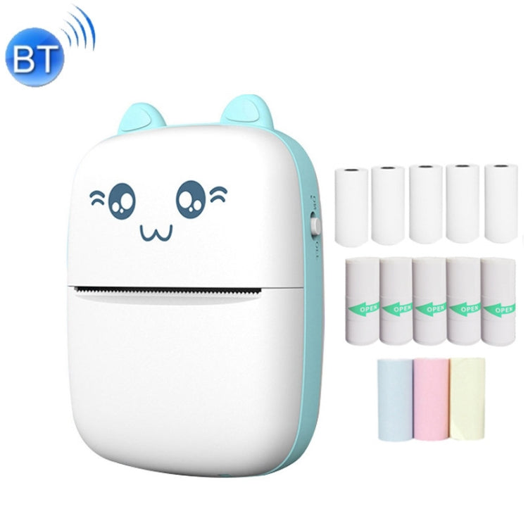 C9 미니 블루투스 무선 열 프린터, 1롤 용지 포함, 5장 용지 포함, 10장 용지 포함, 5장 스티커 용지 포함, 5장 용지 & 5장 스티커 용지 포함, 5장 용지 & 5장 스티커 & 3색 용지 포함