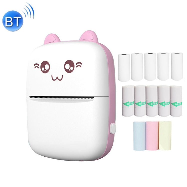 C9 미니 블루투스 무선 열 프린터, 1롤 용지 포함, 5장 용지 포함, 10장 용지 포함, 5장 스티커 용지 포함, 5장 용지 & 5장 스티커 용지 포함, 5장 용지 & 5장 스티커 & 3색 용지 포함