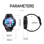 MT27 4G+64G 1.6인치 IP67 방수 4G 안드로이드 8.1 스마트 시계 심박수 / GPS 지원, 가죽 밴드
