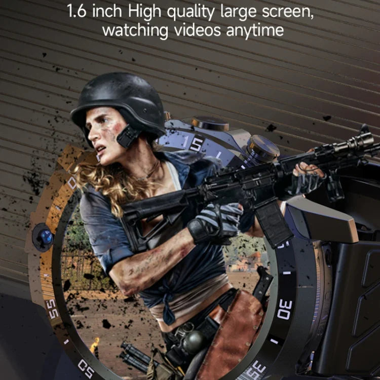 MT27 4G+64G 1.6인치 IP67 방수 4G 안드로이드 8.1 스마트 시계 심박수 / GPS 지원, 가죽 밴드
