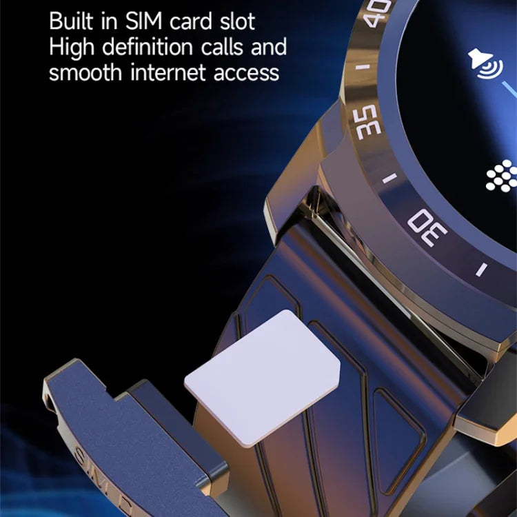 MT27 4G+64G 1.6인치 IP67 방수 4G 안드로이드 8.1 스마트 시계 심박수 / GPS 지원, 가죽 밴드