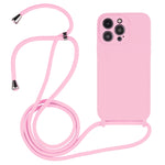 크로스바디 랜야드 액체 실리콘 케이스, 아이폰 16 Pro Max용, 아이폰 16 Pro용, 아이폰 16 Plus용