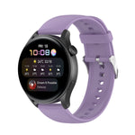 Solid Color Silicone Stainless Steel Silver Buckle Watch Band, Silver Buckle