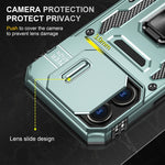 아머 PC + TPU 카메라 쉴드 휴대폰 케이스, 아이폰 16 Pro용, 아이폰 16 Plus용, 아이폰 16용, 아이폰 15 Pro Max용, 아이폰 15 Pro용, 아이폰 15 Plus용