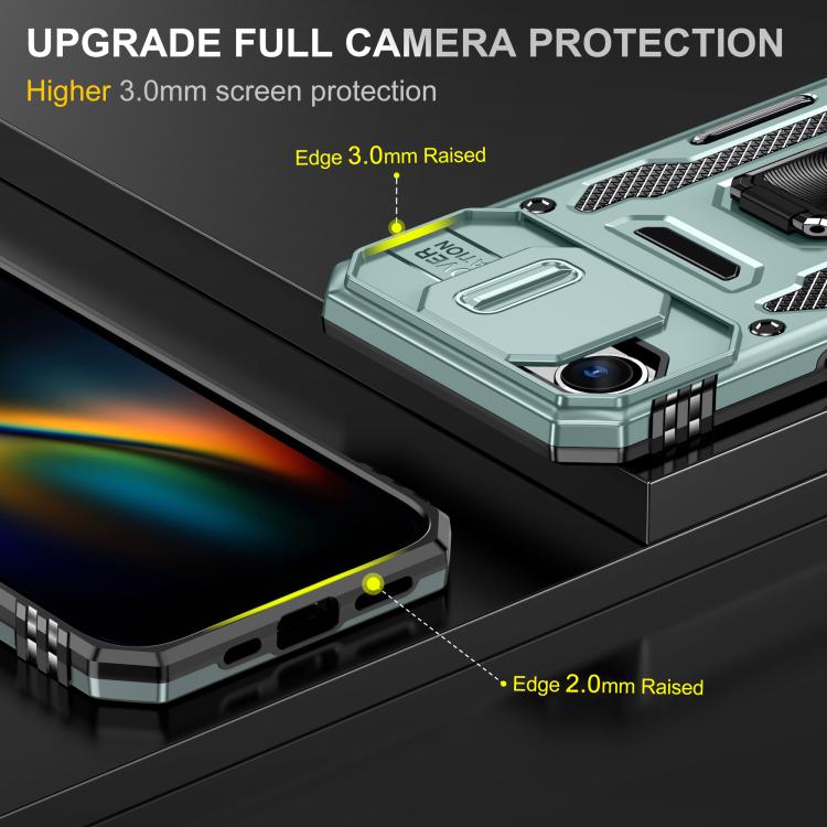 아머 PC + TPU 카메라 쉴드 휴대폰 케이스, 아이폰 17e / 16e용, 아이폰 17 Pro Max용, 아이폰 17 Pro용, 아이폰 17용, 아이폰 Air용, 아이폰 16 Pro Max용