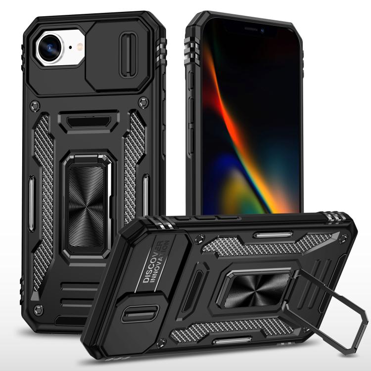 아머 PC + TPU 카메라 쉴드 휴대폰 케이스, 아이폰 17e / 16e용, 아이폰 17 Pro Max용, 아이폰 17 Pro용, 아이폰 17용, 아이폰 Air용, 아이폰 16 Pro Max용
