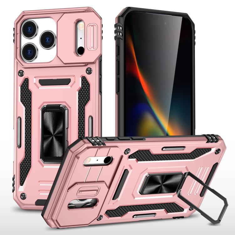 아머 PC + TPU 카메라 쉴드 휴대폰 케이스, 아이폰 17e / 16e용, 아이폰 17 Pro Max용, 아이폰 17 Pro용, 아이폰 17용, 아이폰 Air용, 아이폰 16 Pro Max용