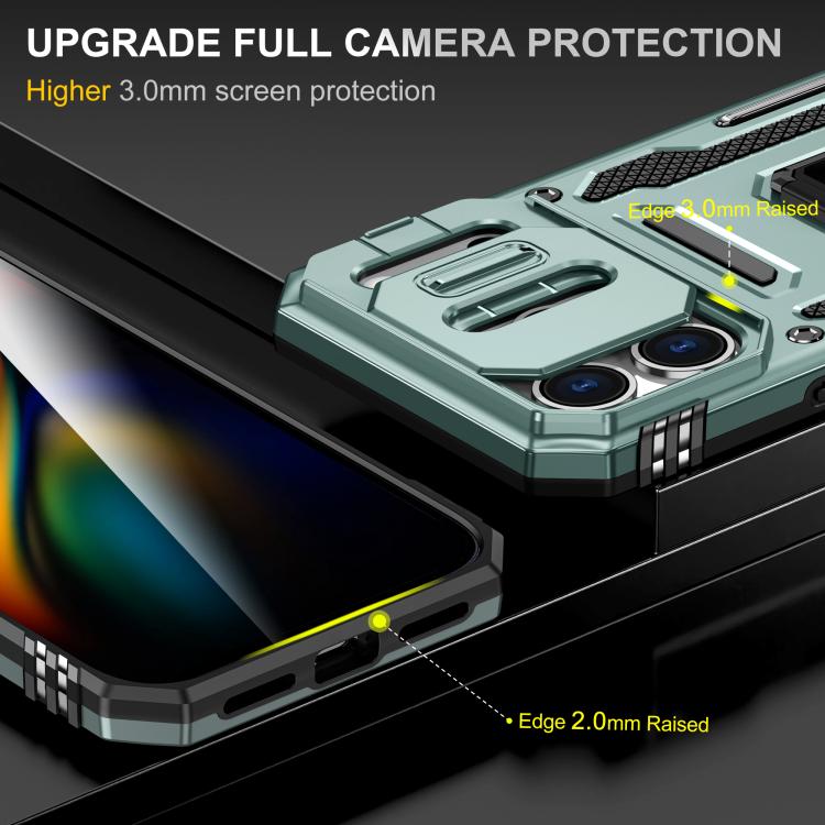 아머 PC + TPU 카메라 쉴드 휴대폰 케이스, 아이폰 17e / 16e용, 아이폰 17 Pro Max용, 아이폰 17 Pro용, 아이폰 17용, 아이폰 Air용, 아이폰 16 Pro Max용