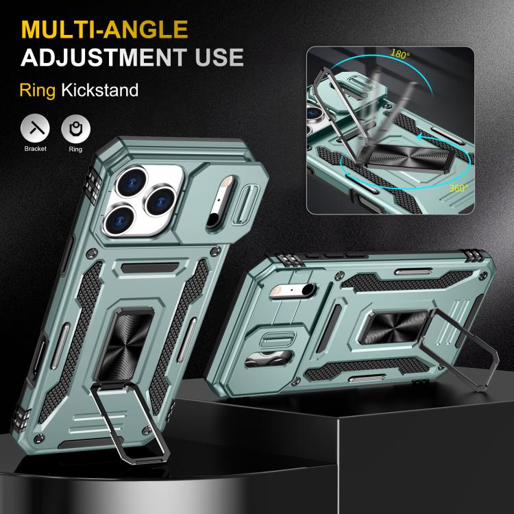 아머 PC + TPU 카메라 쉴드 휴대폰 케이스, 아이폰 17e / 16e용, 아이폰 17 Pro Max용, 아이폰 17 Pro용, 아이폰 17용, 아이폰 Air용, 아이폰 16 Pro Max용