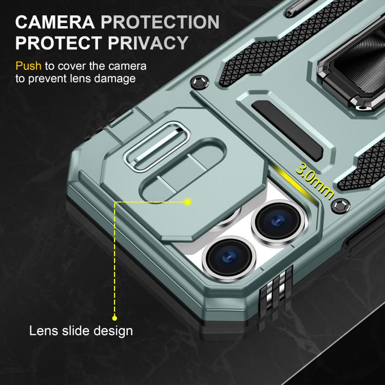 아머 PC + TPU 카메라 쉴드 휴대폰 케이스, 아이폰 17e / 16e용, 아이폰 17 Pro Max용, 아이폰 17 Pro용, 아이폰 17용, 아이폰 Air용, 아이폰 16 Pro Max용