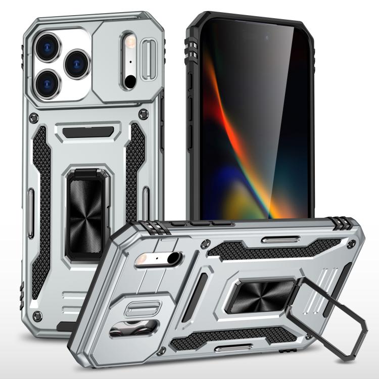 아머 PC + TPU 카메라 쉴드 휴대폰 케이스, 아이폰 17e / 16e용, 아이폰 17 Pro Max용, 아이폰 17 Pro용, 아이폰 17용, 아이폰 Air용, 아이폰 16 Pro Max용