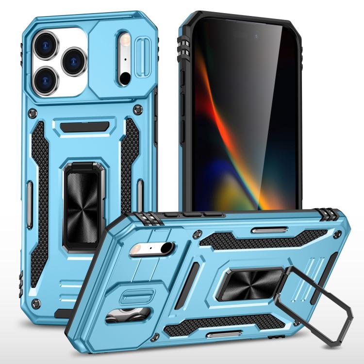 아머 PC + TPU 카메라 쉴드 휴대폰 케이스, 아이폰 17e / 16e용, 아이폰 17 Pro Max용, 아이폰 17 Pro용, 아이폰 17용, 아이폰 Air용, 아이폰 16 Pro Max용
