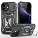 아머 PC + TPU 카메라 쉴드 휴대폰 케이스, 아이폰 17e / 16e용, 아이폰 17 Pro Max용, 아이폰 17 Pro용, 아이폰 17용, 아이폰 Air용, 아이폰 16 Pro Max용