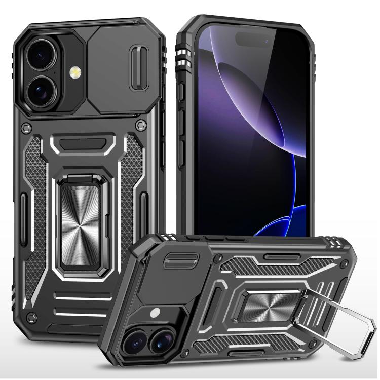 아머 PC + TPU 카메라 쉴드 휴대폰 케이스, 아이폰 17e / 16e용, 아이폰 17 Pro Max용, 아이폰 17 Pro용, 아이폰 17용, 아이폰 Air용, 아이폰 16 Pro Max용