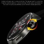 KT62 1.36인치 TFT 원형 화면 스마트 시계 블루투스 통화/혈중 산소 모니터링 지원, 실리콘 스트랩, 가죽 스트랩, 스틸 스트랩