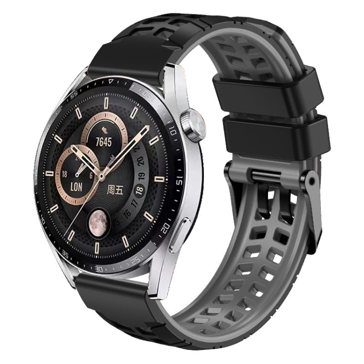 22mm Double-row Hole Two-color Silicone Watch Band, For Huawei Watch4 / 4 Pro / Watch3 / 3 Pro