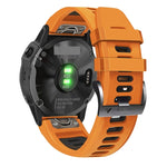 Sports Two-Color Silicone Watch Band, For Garmin Fenix 7 Pro 51mm
