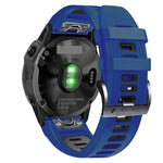 Sports Two-Color Silicone Watch Band, For Garmin Fenix 7 Pro 51mm