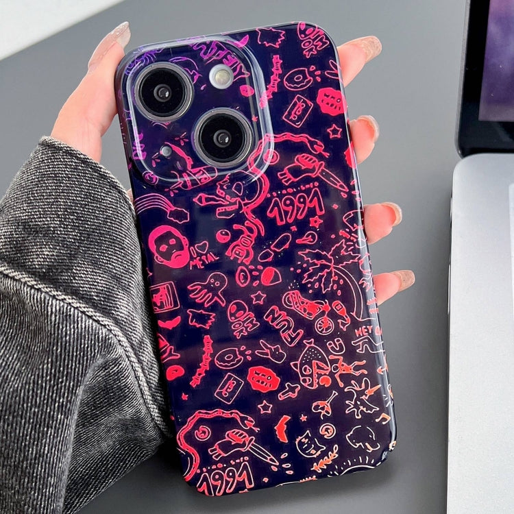 Painted Pattern Precise Hole PC Phone Case, For iPhone 14 Plus
