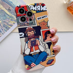 Painted Pattern Precise Hole PC Phone Case, For iPhone 13 Pro