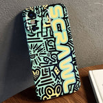Painted Pattern Precise Hole PC Phone Case, For iPhone X / XS