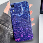 Painted Pattern Precise Hole PC Phone Case, For iPhone XR