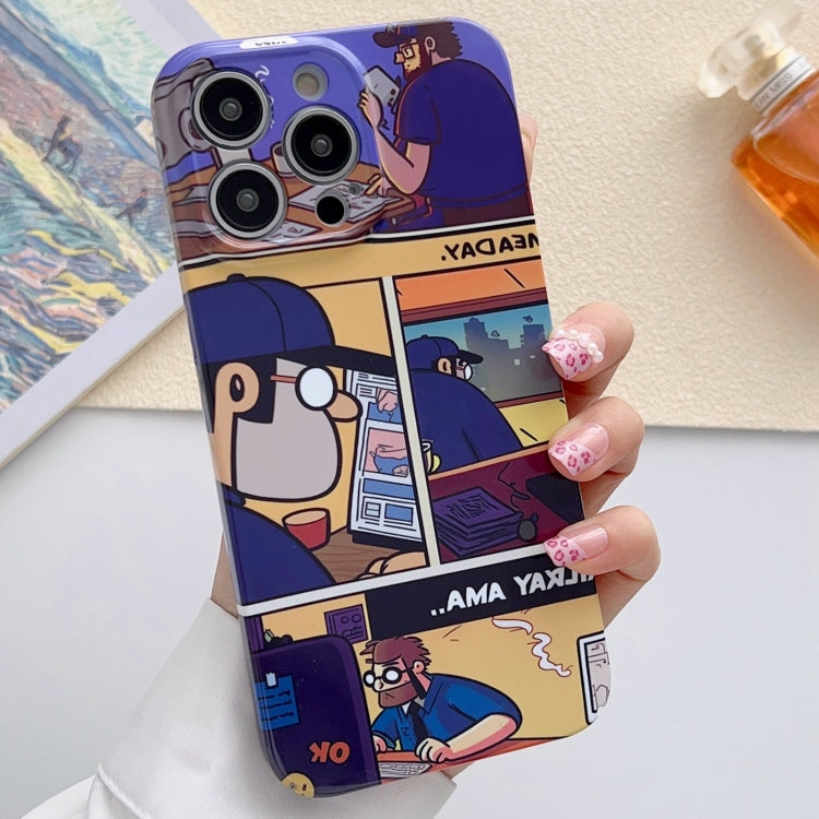 Painted Pattern Precise Hole PC Phone Case, For iPhone 15 Pro