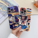Painted Pattern Precise Hole PC Phone Case, For iPhone 15 Plus