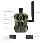 ESCAM QF380 4MP 네트워크 태양광 PIR 경보 스마트 야생 동물 사냥 카메라, EU 버전, AU 버전, US 버전