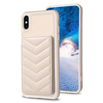 BF26 Wave Pattern Card Bag Holder Phone Case, For iPhone XS Max, For iPhone 8 Plus / 7 Plus