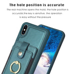 BF27 Metal Ring Card Bag Holder Phone Case, For iPhone XS Max, For iPhone 8 Plus / 7 Plus