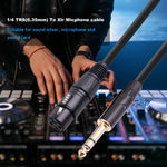 6.35mm 1/4 TRS 수컷 to XLR 3핀 암 마이크로폰 케이블, 1m, 1.8m, 3m, 5m, 10m