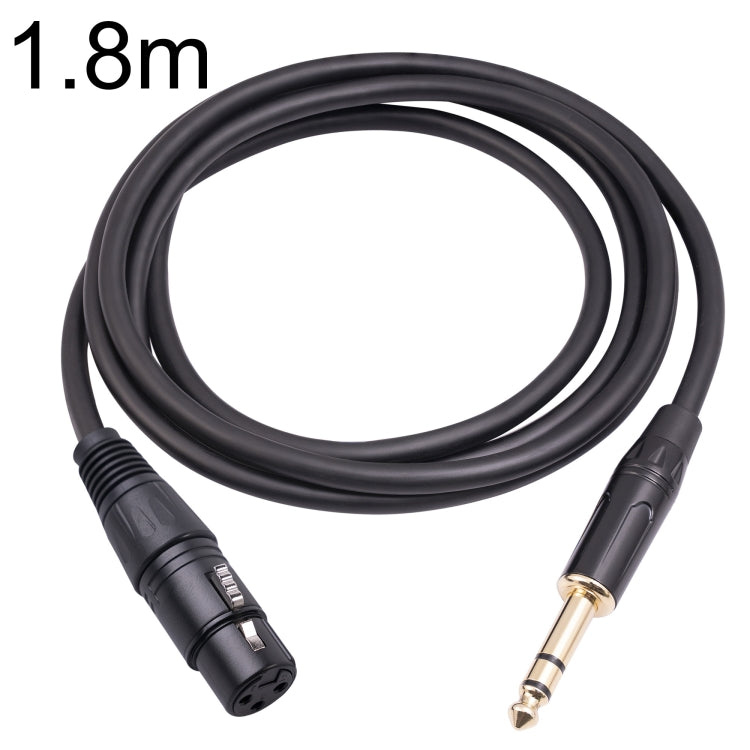 6.35mm 1/4 TRS 수컷 to XLR 3핀 암 마이크로폰 케이블, 1m, 1.8m, 3m, 5m, 10m