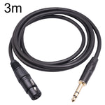 6.35mm 1/4 TRS 수컷 to XLR 3핀 암 마이크로폰 케이블, 1m, 1.8m, 3m, 5m, 10m