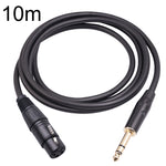 6.35mm 1/4 TRS 수컷 to XLR 3핀 암 마이크로폰 케이블, 1m, 1.8m, 3m, 5m, 10m