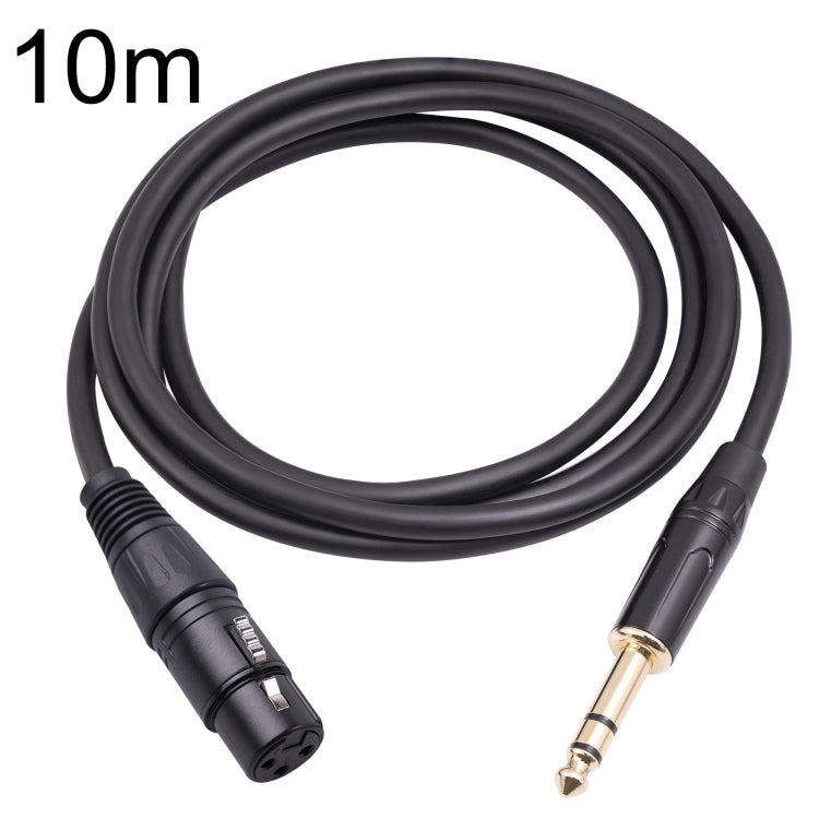6.35mm 1/4 TRS 수컷 to XLR 3핀 암 마이크로폰 케이블, 1m, 1.8m, 3m, 5m, 10m