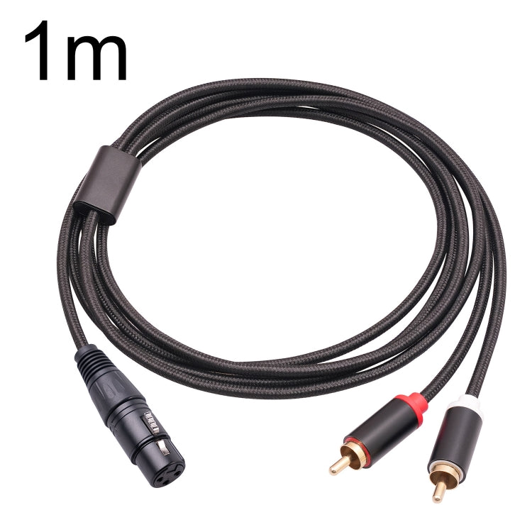 RCA20 XLR 암-듀얼 RCA Y-스플리터 오디오 케이블, 1m, 2m, 3m