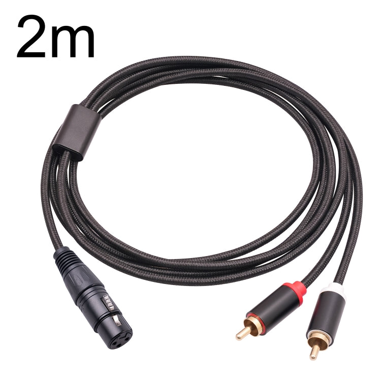 RCA20 XLR 암-듀얼 RCA Y-스플리터 오디오 케이블, 1m, 2m, 3m