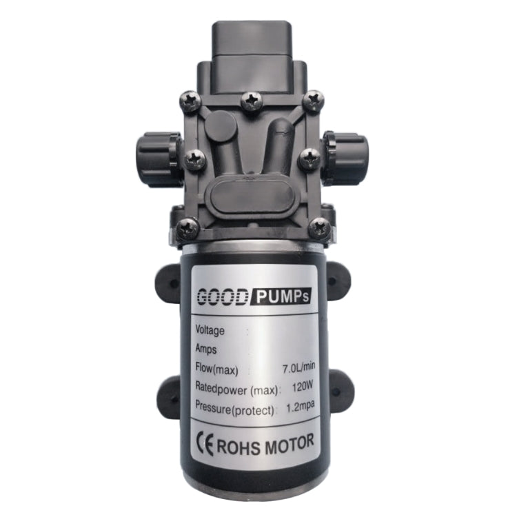 DC 지능형 다이어프램 펌프 방역 소독 자동 분무 고압 펌프 양쪽 나사산 양수 펌프, 12V 120W, 24V 120W, 18V 120W, 48V 120W