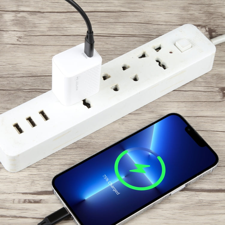 LZ-105PD 25W USB-C / 타입-C 포트 도트 패턴 여행용 충전기, US 플러그, EU 플러그
