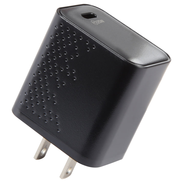 LZ-105PD 25W USB-C / 타입-C 포트 도트 패턴 여행용 충전기, US 플러그, EU 플러그