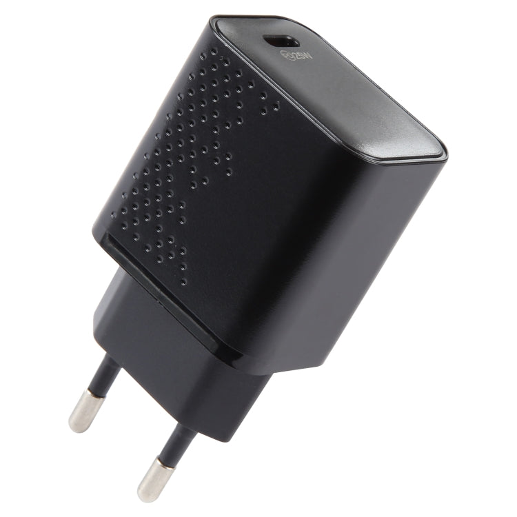 LZ-105PD 25W USB-C / 타입-C 포트 도트 패턴 여행용 충전기, US 플러그, EU 플러그