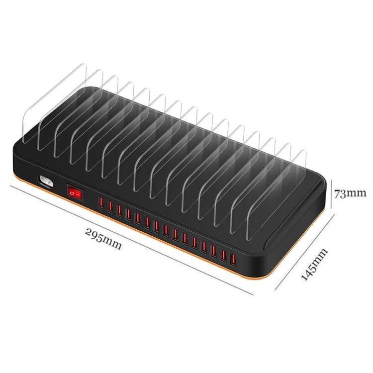 WLX-815P 180W 15포트 USB 고속 충전 도크 스마트 충전기 홀더 포함, 180W 미국 플러그, 180W EU 플러그, 180W 영국 플러그, 180W 호주 플러그