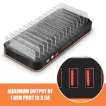 WLX-815P 180W 15포트 USB 고속 충전 도크 스마트 충전기 홀더 포함, 180W 미국 플러그, 180W EU 플러그, 180W 영국 플러그, 180W 호주 플러그