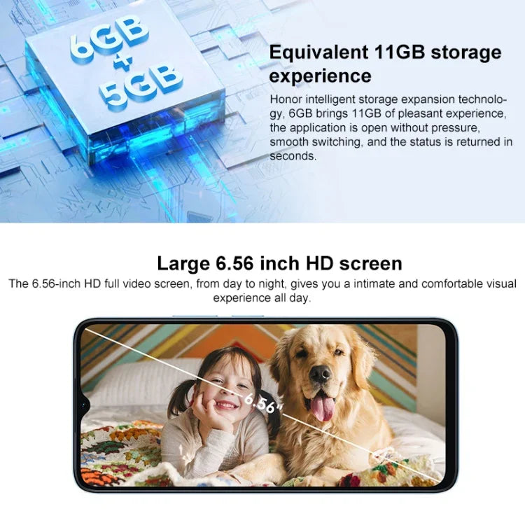Honor Play 40C 5G, 6.56인치 MagicOS 7.1 Snapdragon 480 Plus 옥타 코어 최대 2.2GHz, 네트워크: 5G, 구글 플레이 미지원, 6GB+128GB