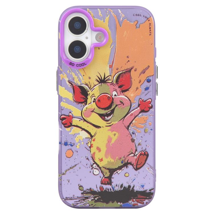 동물 무늬 유화 시리즈 PC + TPU 휴대폰 케이스, 아이폰 17용