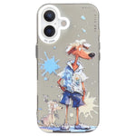 동물 무늬 유화 시리즈 PC + TPU 휴대폰 케이스, 아이폰 17용