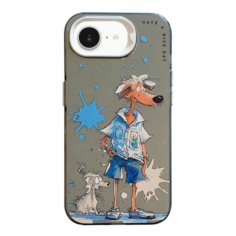 동물 무늬 유화 시리즈 PC + TPU 휴대폰 케이스, 아이폰 17 프로 맥스용